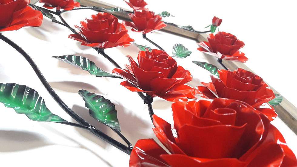 Miniatura: Quadro de flores em ferro artesanal ( CONSULTAR VALOR DO FRETE PELO WHATSAPP)