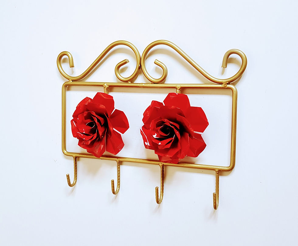 Miniatura: Porta chave com flores