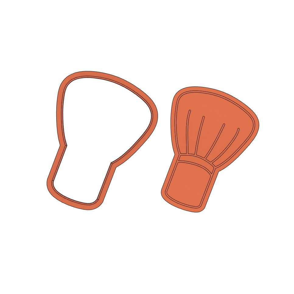 Makeup brush cutter and stamp