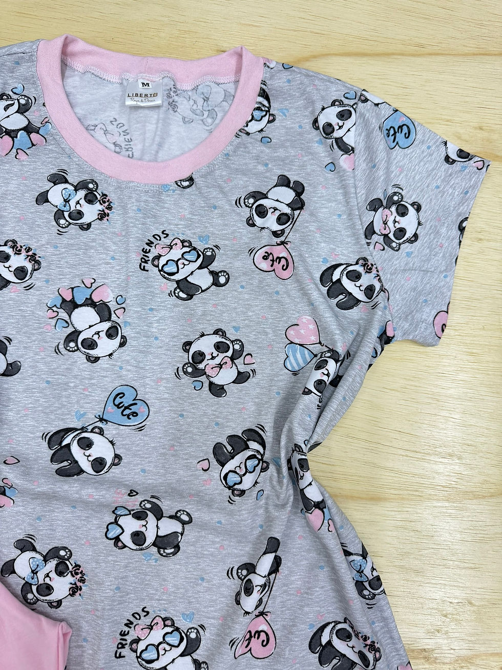 Miniatura: Pijama Manga curta - Com Bermuda - Panda