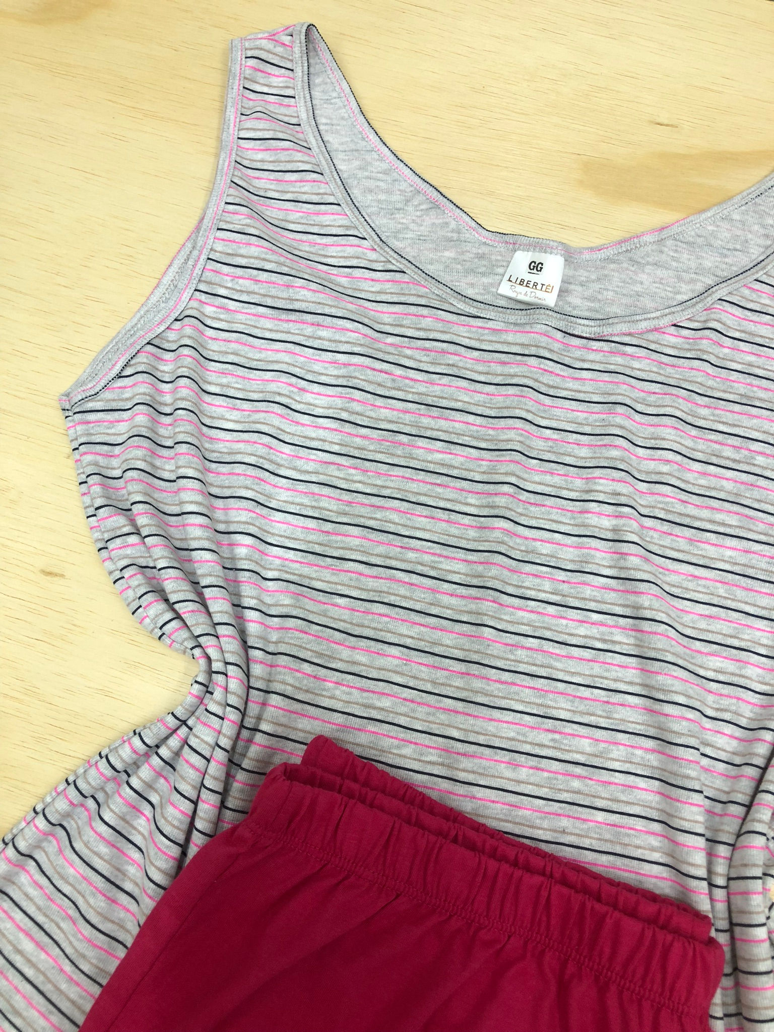 Pijama Regata com Shorts - Listras