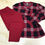 Miniatura: Pijama de Moletinho Xadrez Vermelho