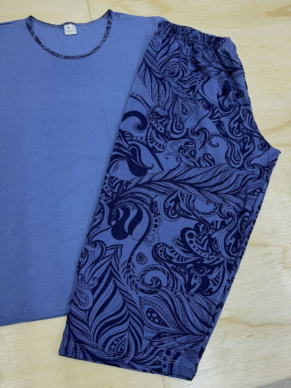 Miniatura: Pijama Calça Capri - Arabescos