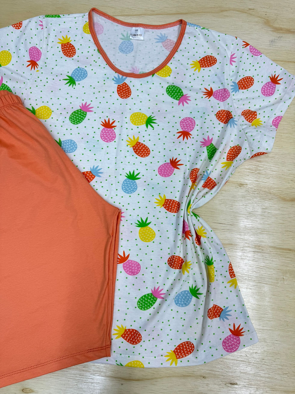 Miniatura: Pijama Bermuda com manga curta - Abacaxi