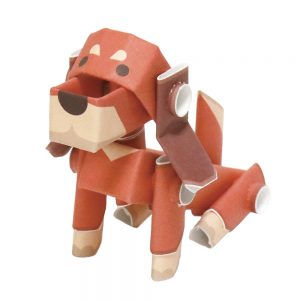 Thumbnail: Reddish dog paper toy.