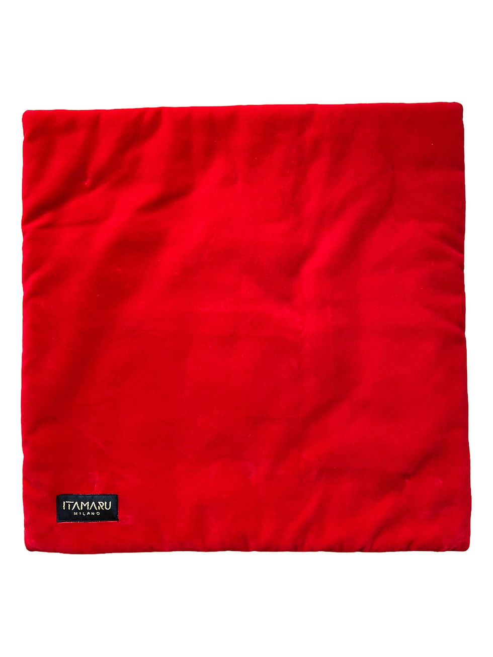 Миниатюра: Чехол на подушку из красного бархата с вышивкой солнце