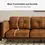 Thumbnail: Wax Leather 3-Seater Sofa in Brown Upholstered with Solid Wood Legs French