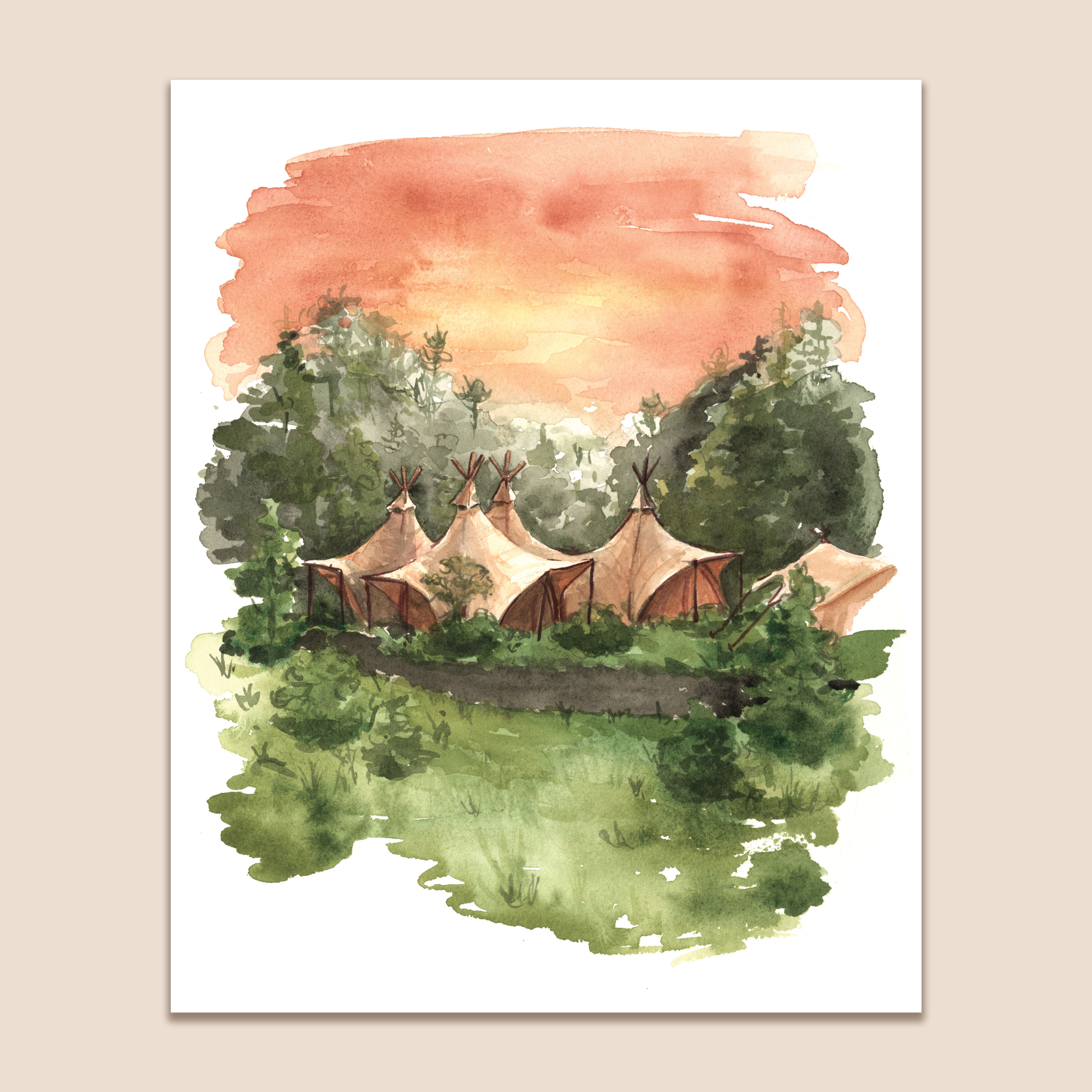 Under Canvas Smoky Mountains 8x10 Art Print