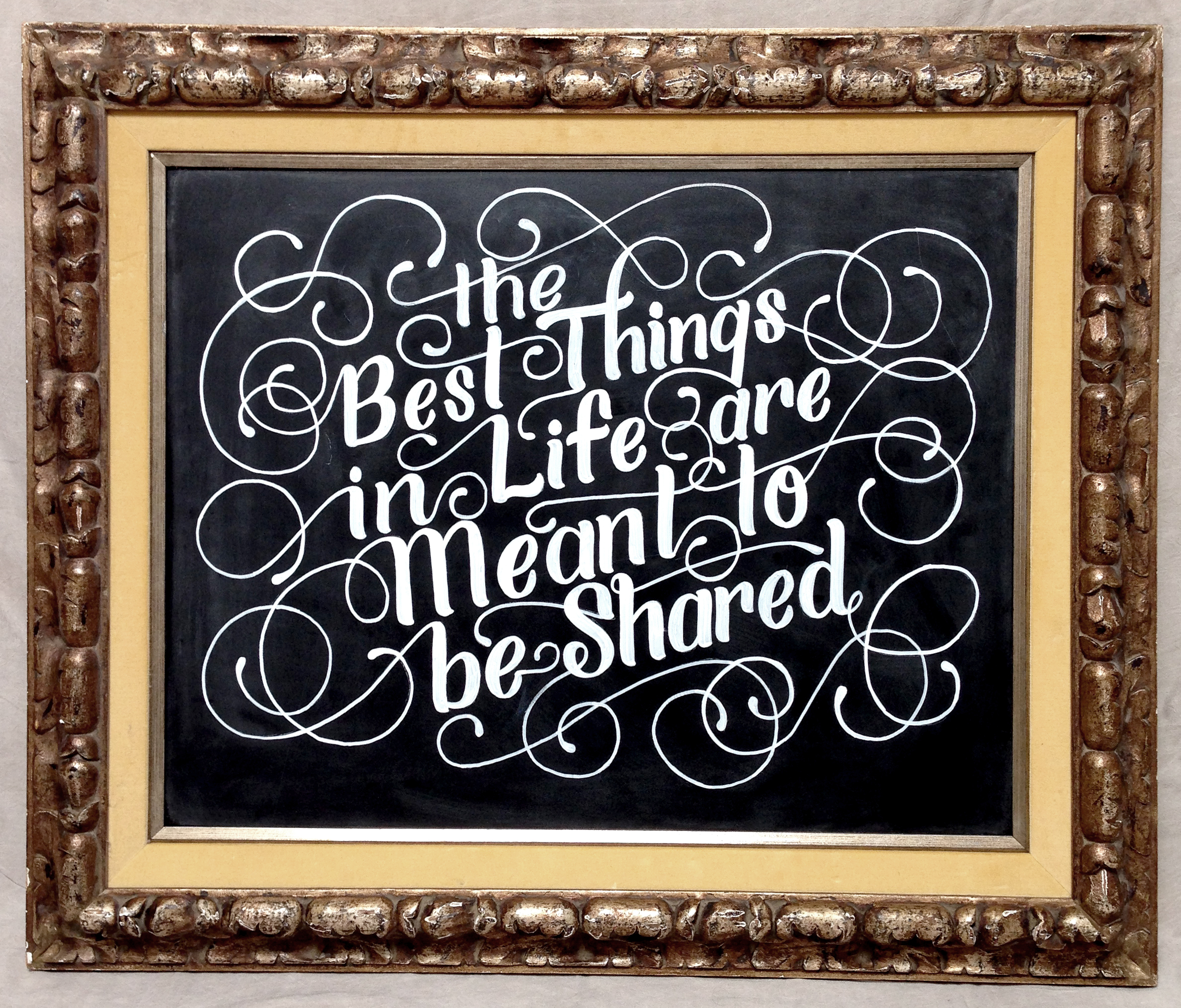 Theycallmespindles Chalkboards Signs Vintage Gold Large Frame