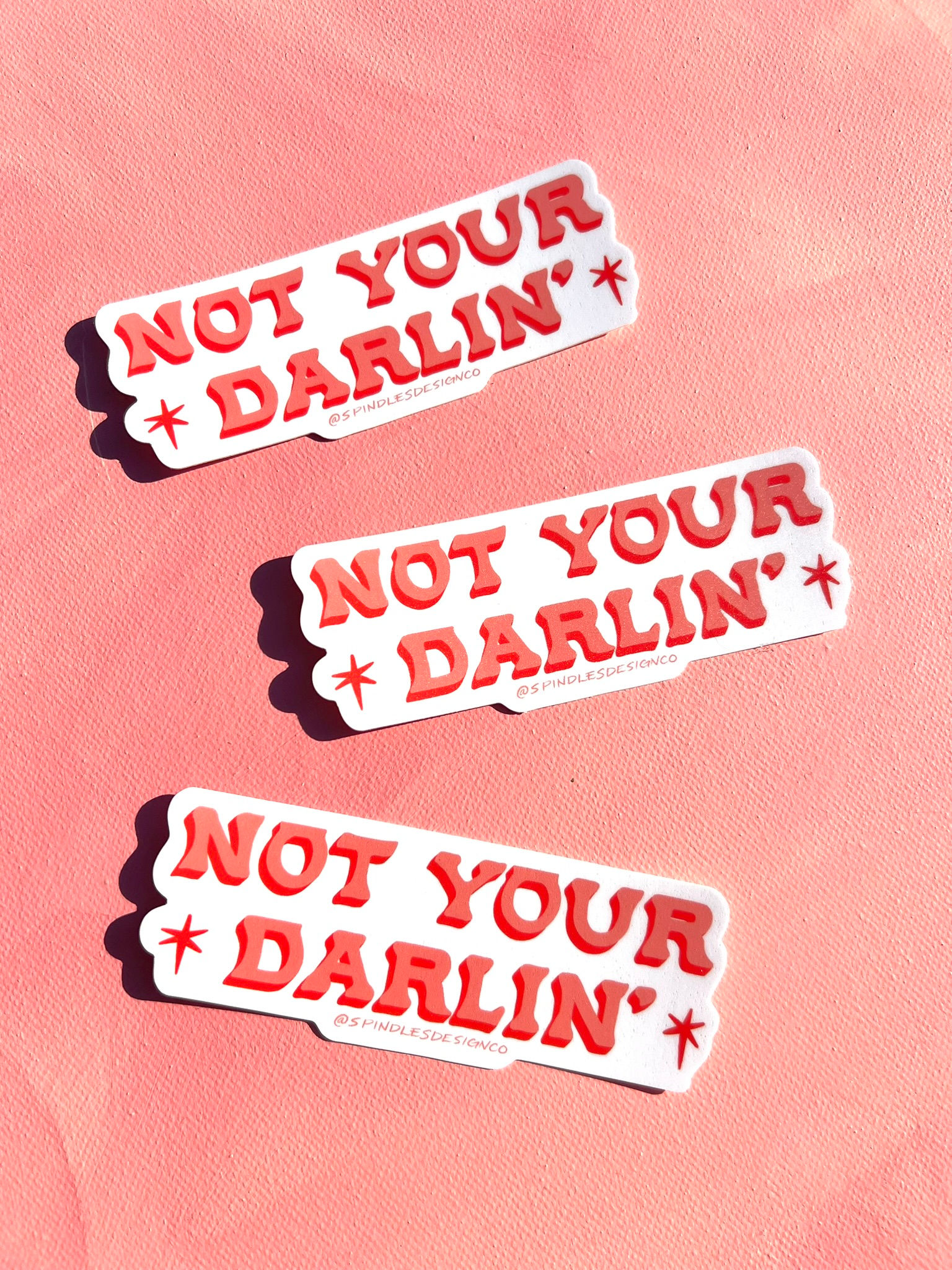 Not Your Darlin' vinyl sticker