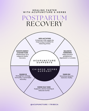 Instagram Post: Postpartum Recovery: Healing Faster with Acupuncture & Herbs