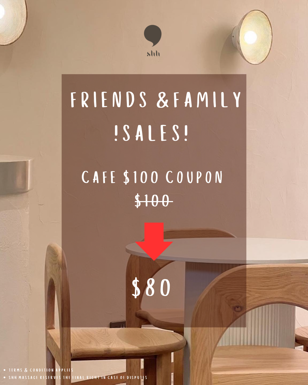 SHH CAFE CASH VOUCHER (FRIENDS & FAMILY SALES)