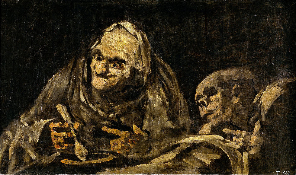 Deux vieillards mangeant de la soupe (1819-1823)