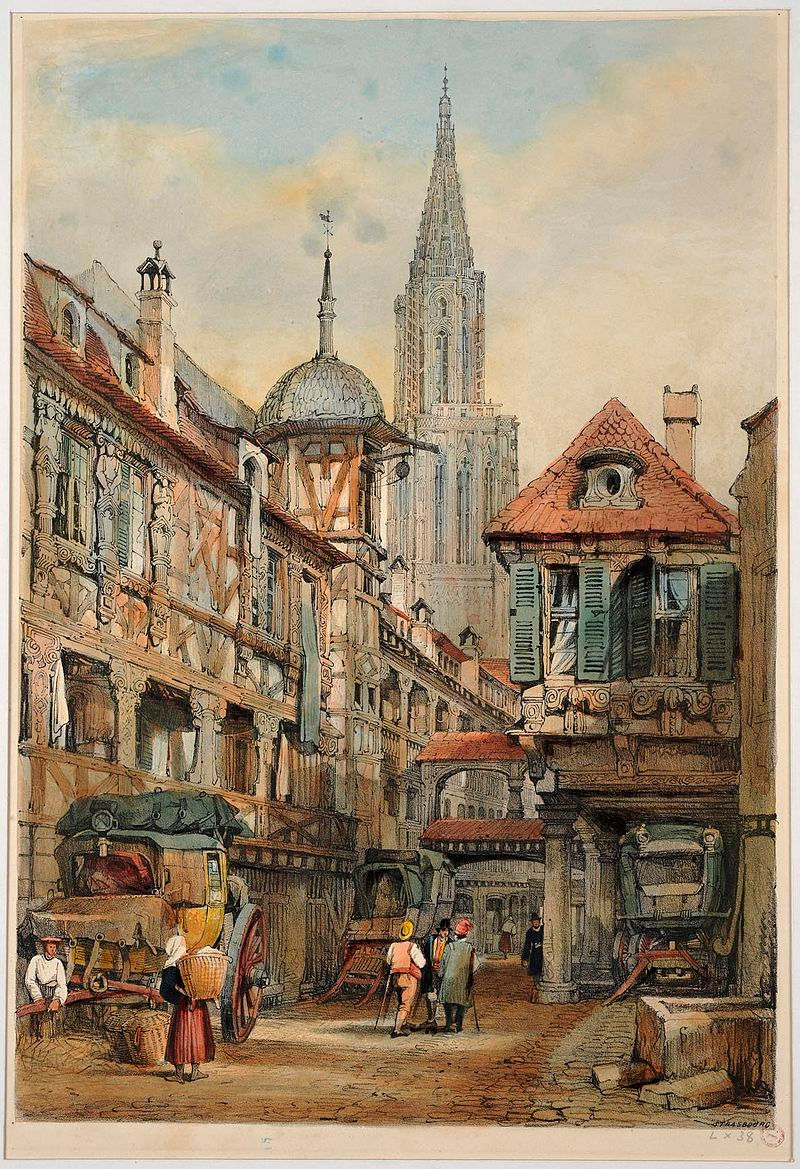 Samuel_Prout_Vue_de_la_cour_du_Corbeau_à_Strasbourg