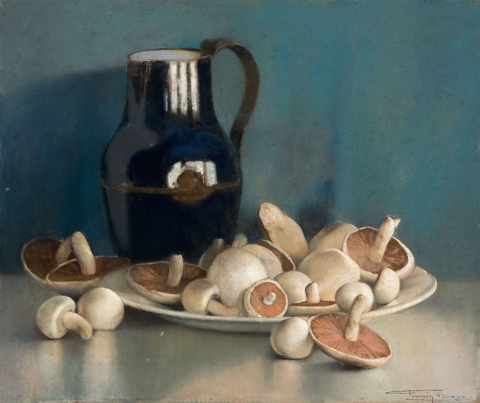 firmin-baes--nature-morte-aux-champignon