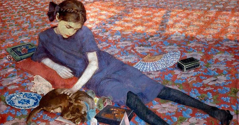 Ragazza su tappeto rosso copertina, 1912