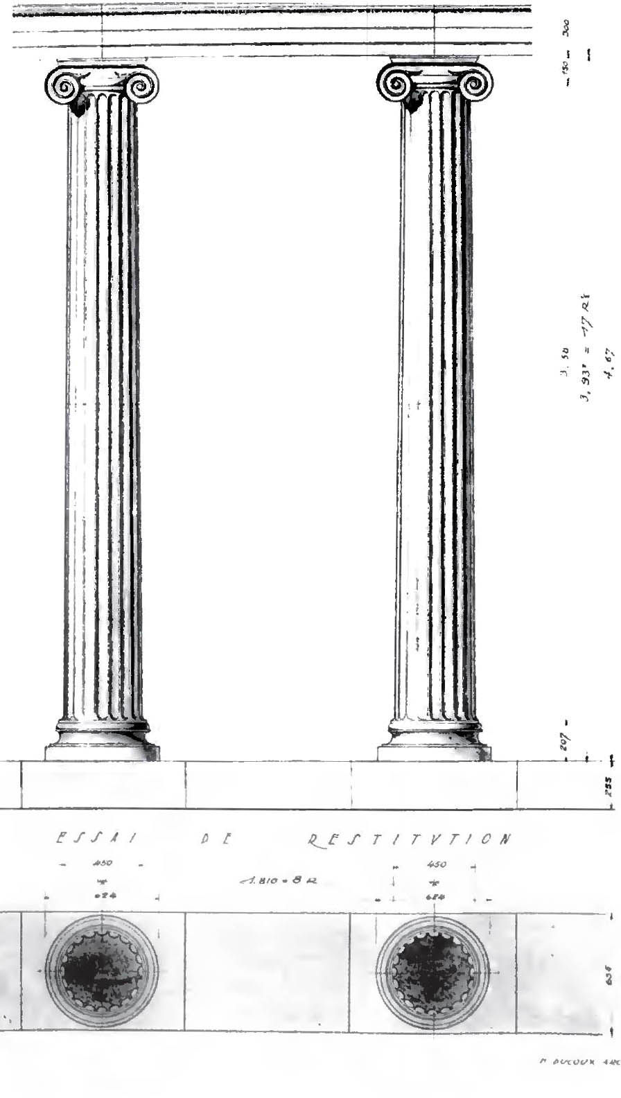 colonnes_ioniques_élév_restituée_Jannoray