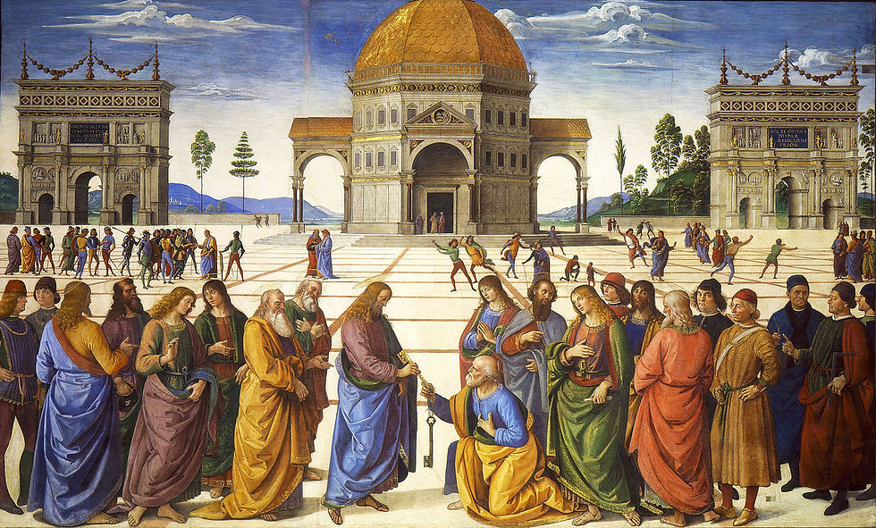 Remise des clefs a Saint-Pierre (1481).