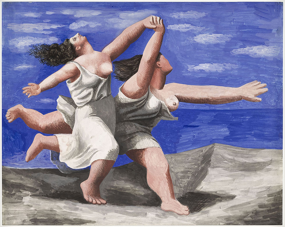 Deux femmes courant sur la plage, 1921