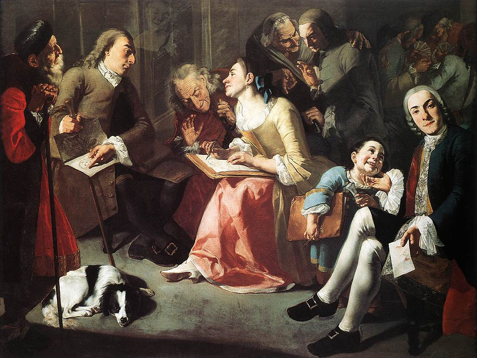 La leçon d'écriture, 1722