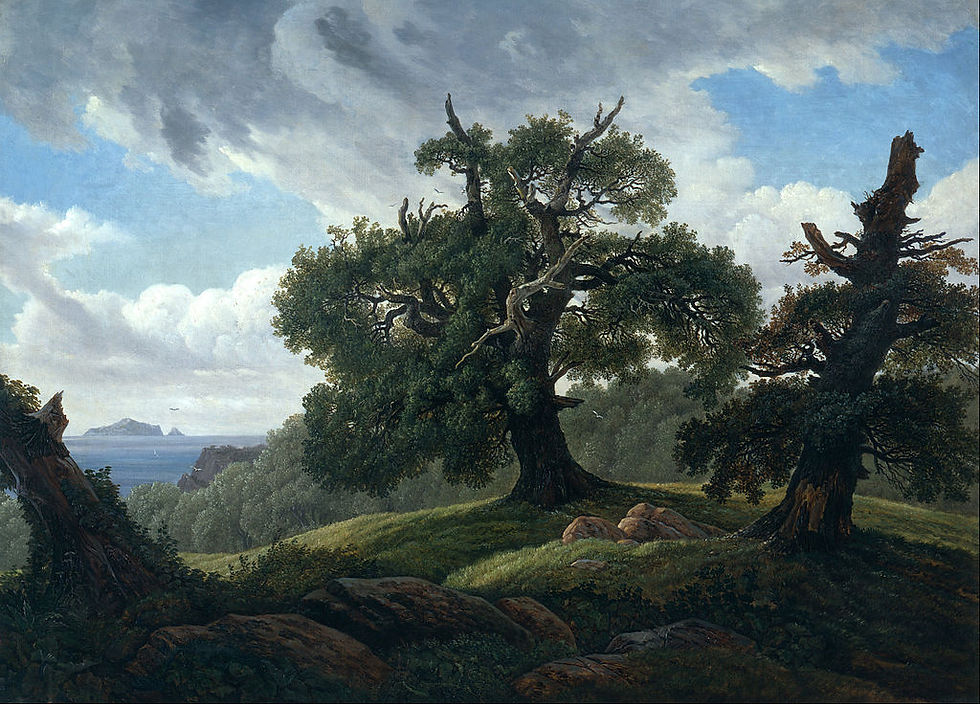 Memory of a Wooded Island in the Baltic Sea (Oak trees by the Sea)