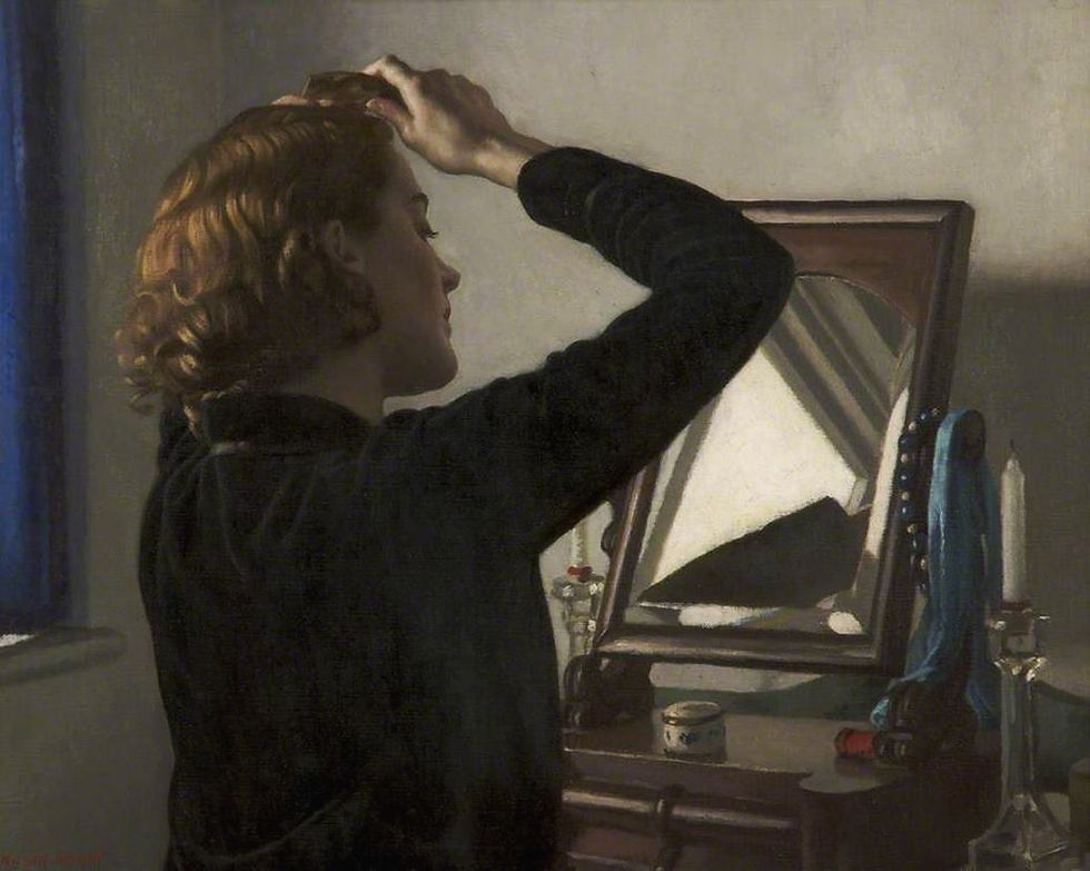 Harold KNIGHT - Girl Combing Hair, ca. 1931