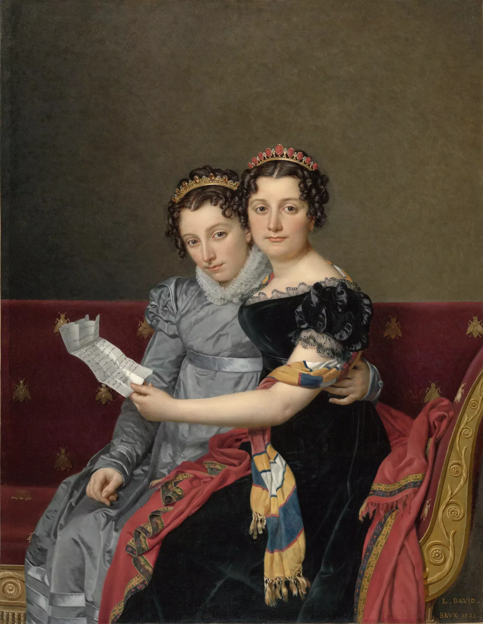 Jacques-Louis David - portraitdes soeurs Zenaide et Charlotte Bonaparte, 1821