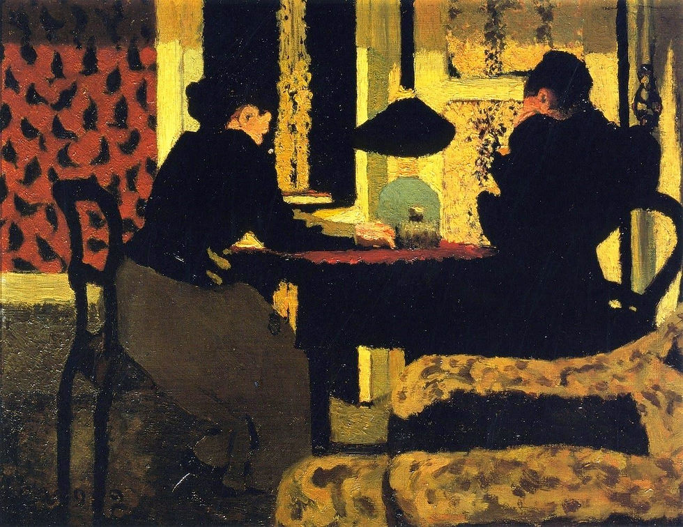 Deux femmes sous la lampe, 1892