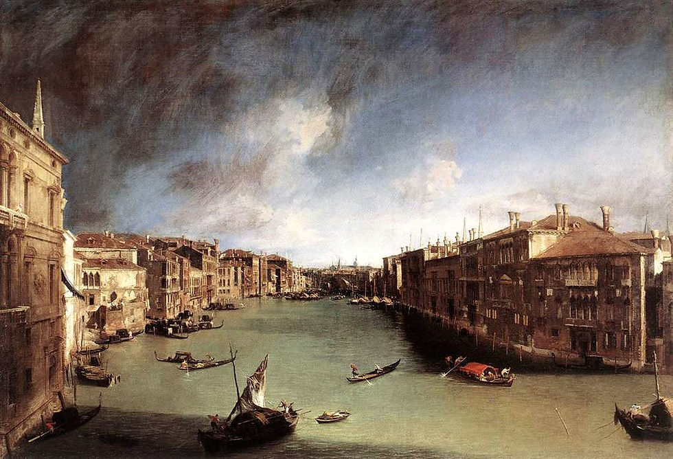 Grand_Canal, Looking Northeast from Palazo Balbi toward the Rialto Bridge