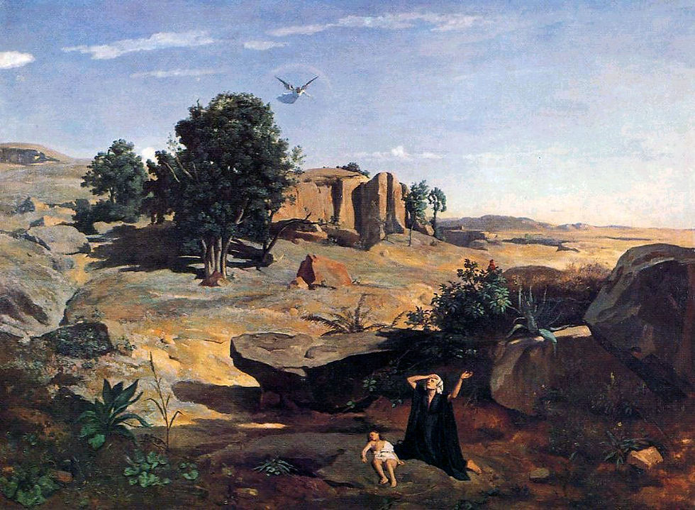 Corot - 1835 Harag in the wilderness