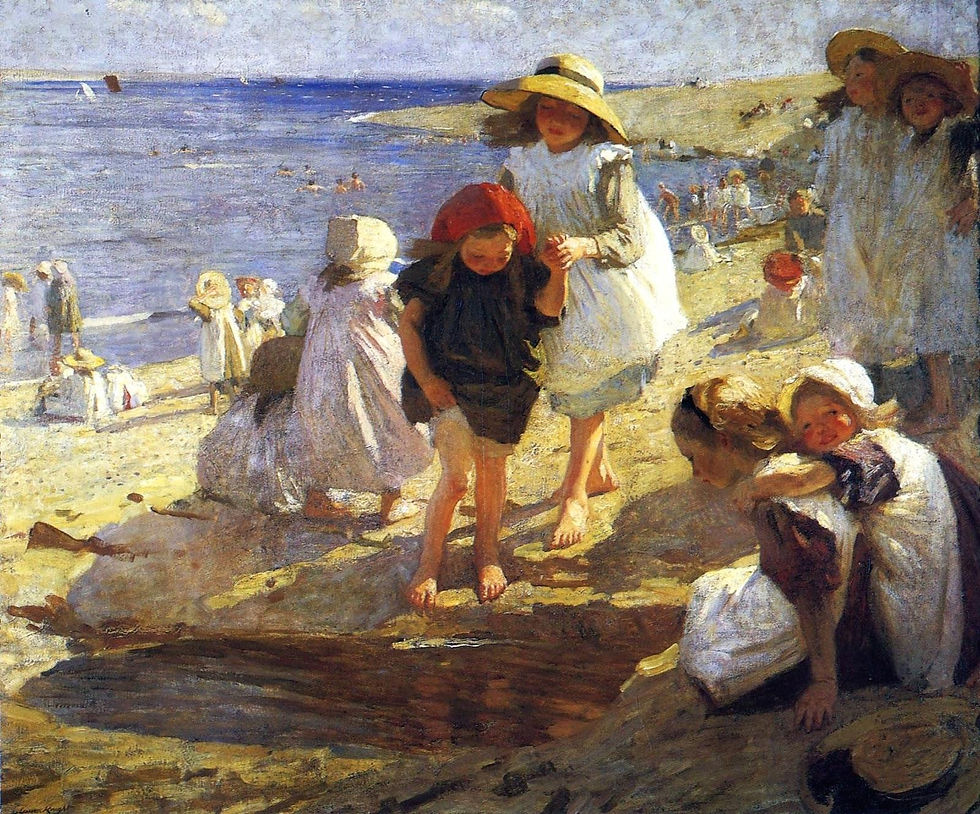 The Beach, ca. 1900-09 Laura