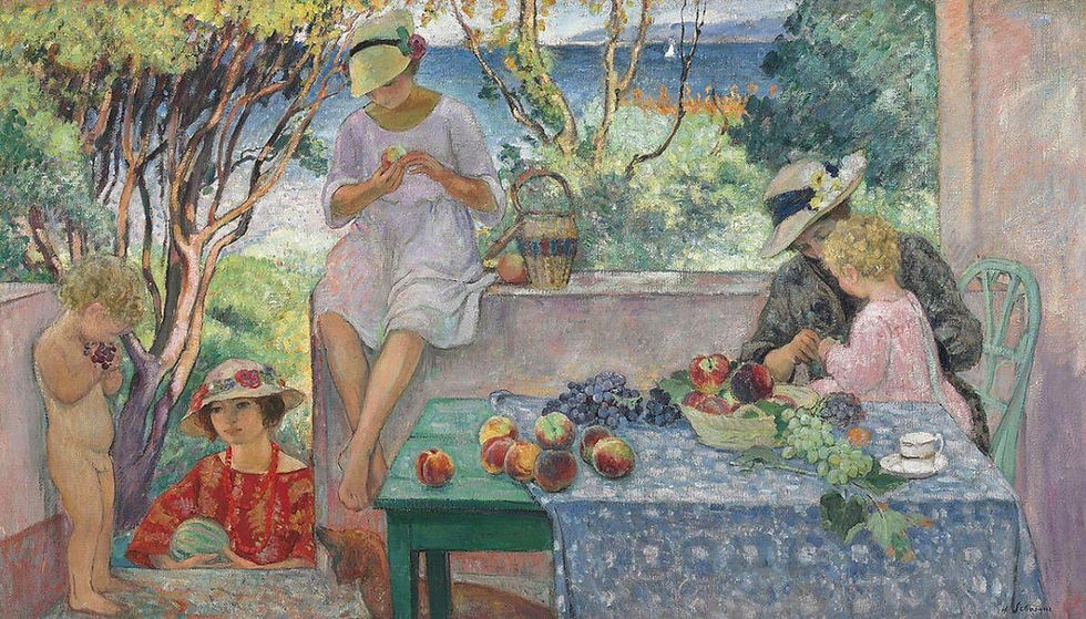 Le goûter sur la terrasse à Sainte-Maxime, 1914