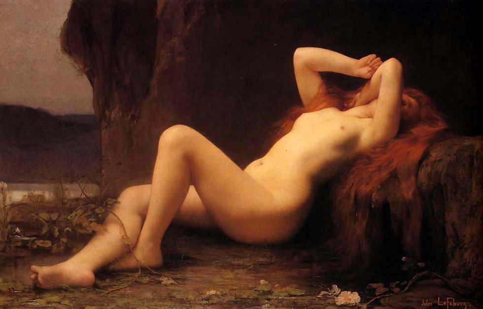 Madeleine dans la grotte