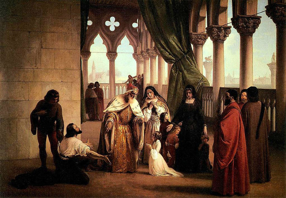 Scene from Byron's Drama The Two Foscari