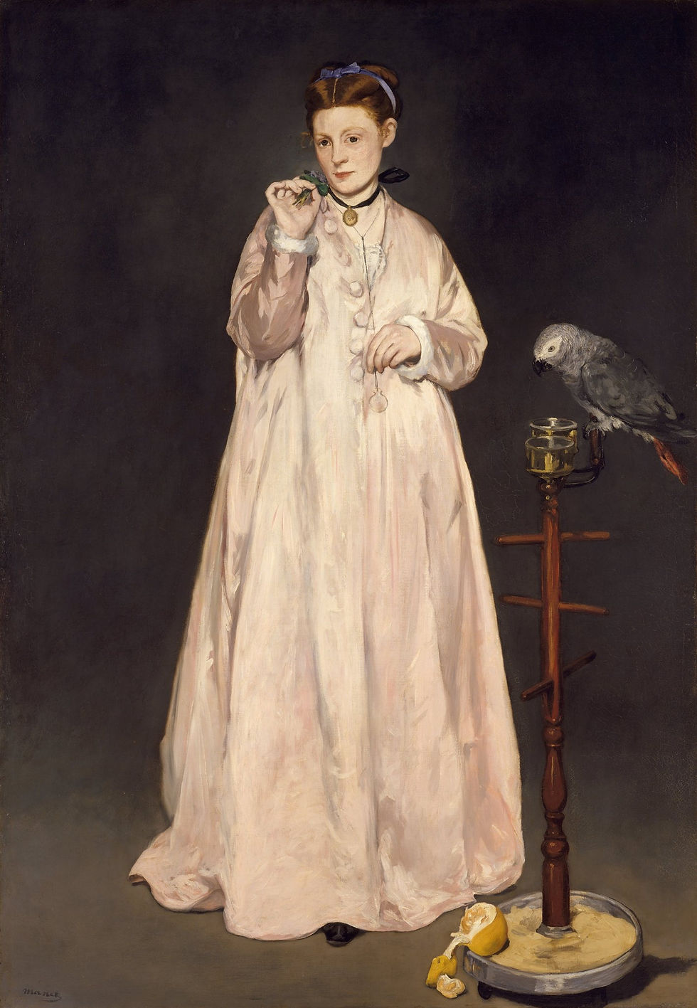 La Femme au perroquet, 1866