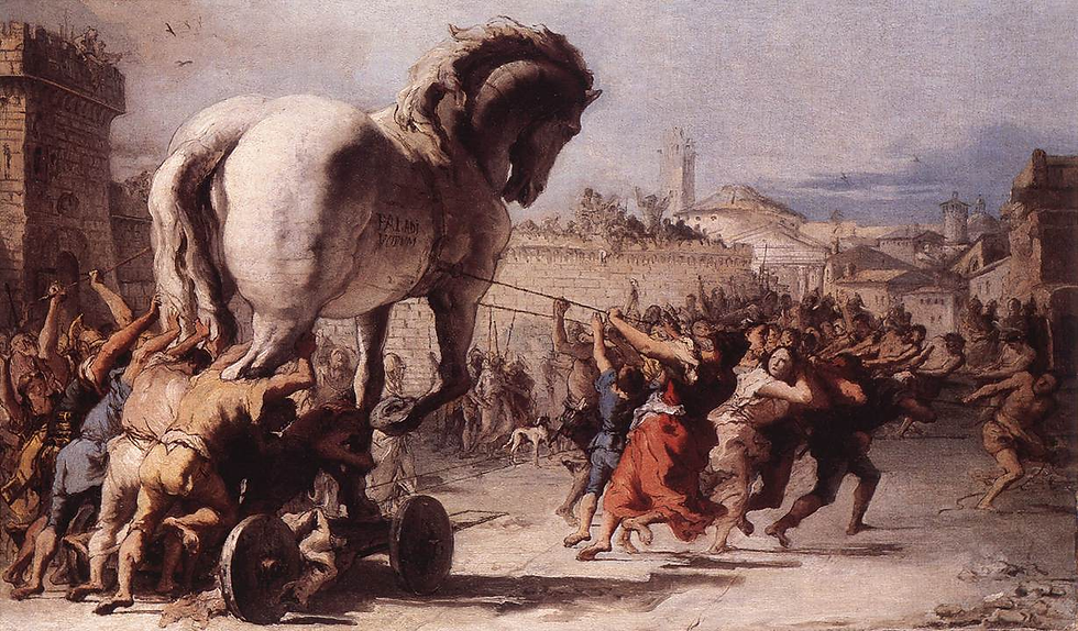 The Procession of the Trojan Horse in Tr