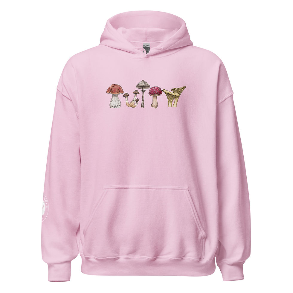 Thumbnail: Mushrooms Outlined Unisex Hoodie