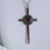 Thumbnail: Enough by Studio 1153  - Hand Painted, Alcohol Ink Cabochon Cross Glass Necklace