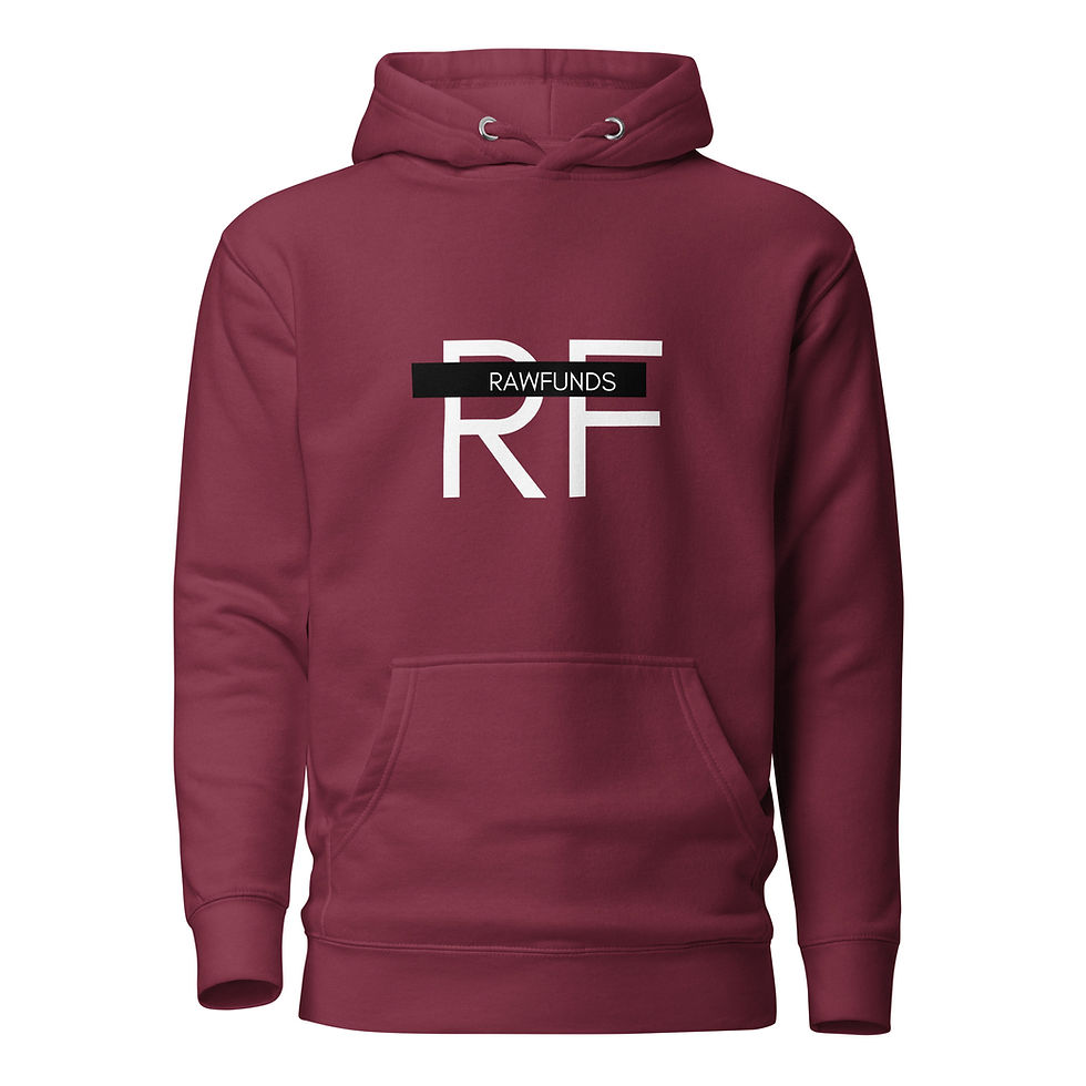 Thumbnail: RawFunds Legacy White Logo Unisex Hoodie