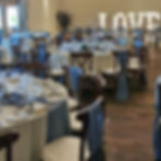 Dusty blue cheesecloth