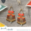 Miniature : Supay - Rose corail, vert tilleul, bronze et or 