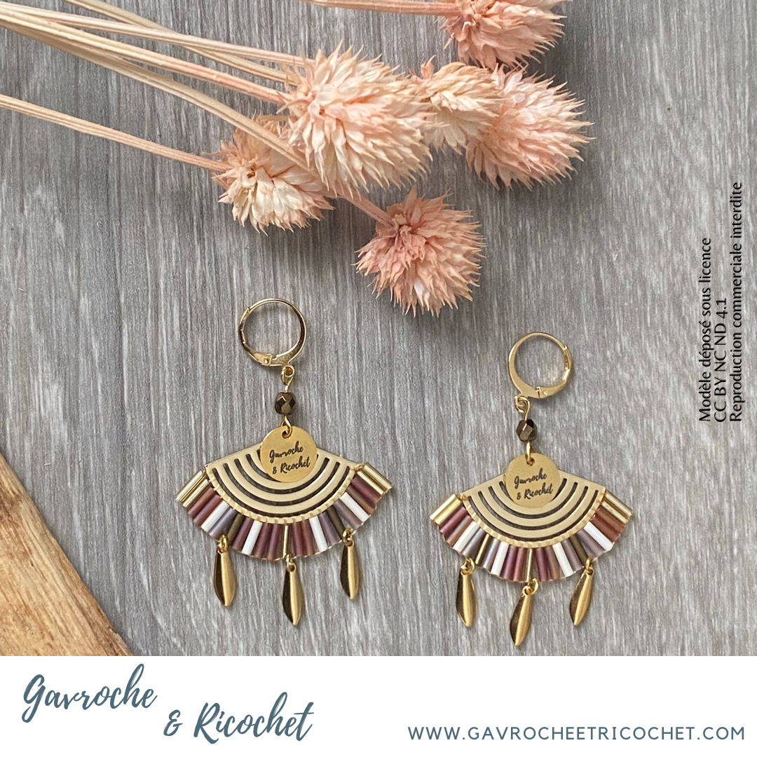 Aztèque - Rose antique et Or