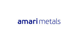 Amari Metals logo in white rectangle background form