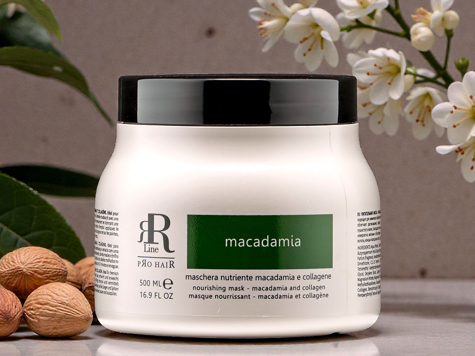 RR Pro Hair Macadamia & Kollageeni hiusnaamio 500 ml Skyhair kampaamotukku Sky Hair Beaute kampaamotarvikkeet