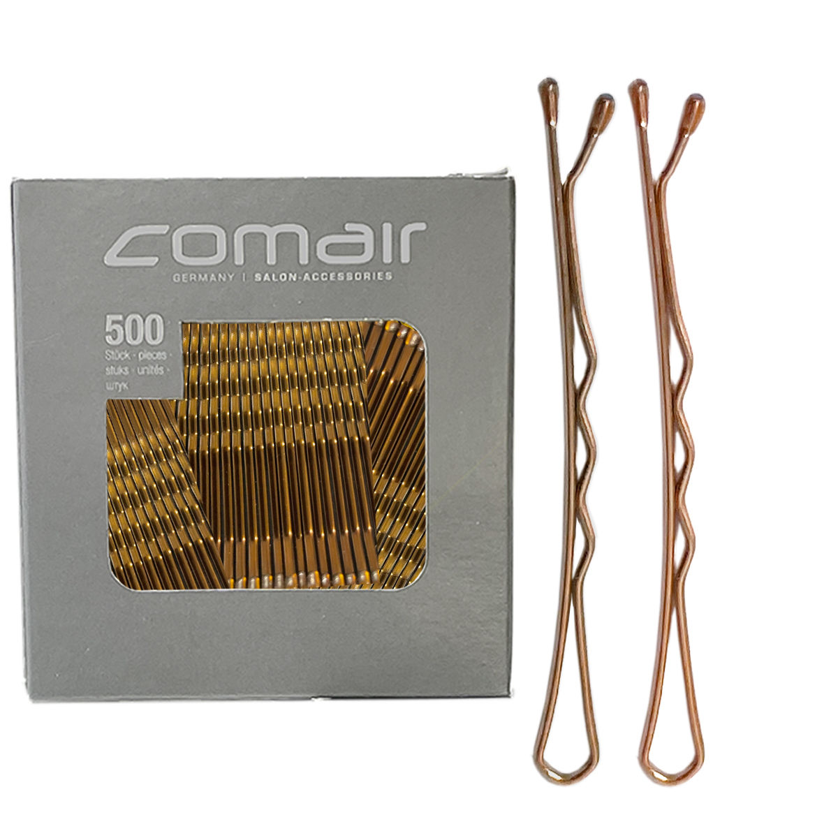 Comair hiuspinnit muotoiltu ruskea 500 kpl 4,8 cm
