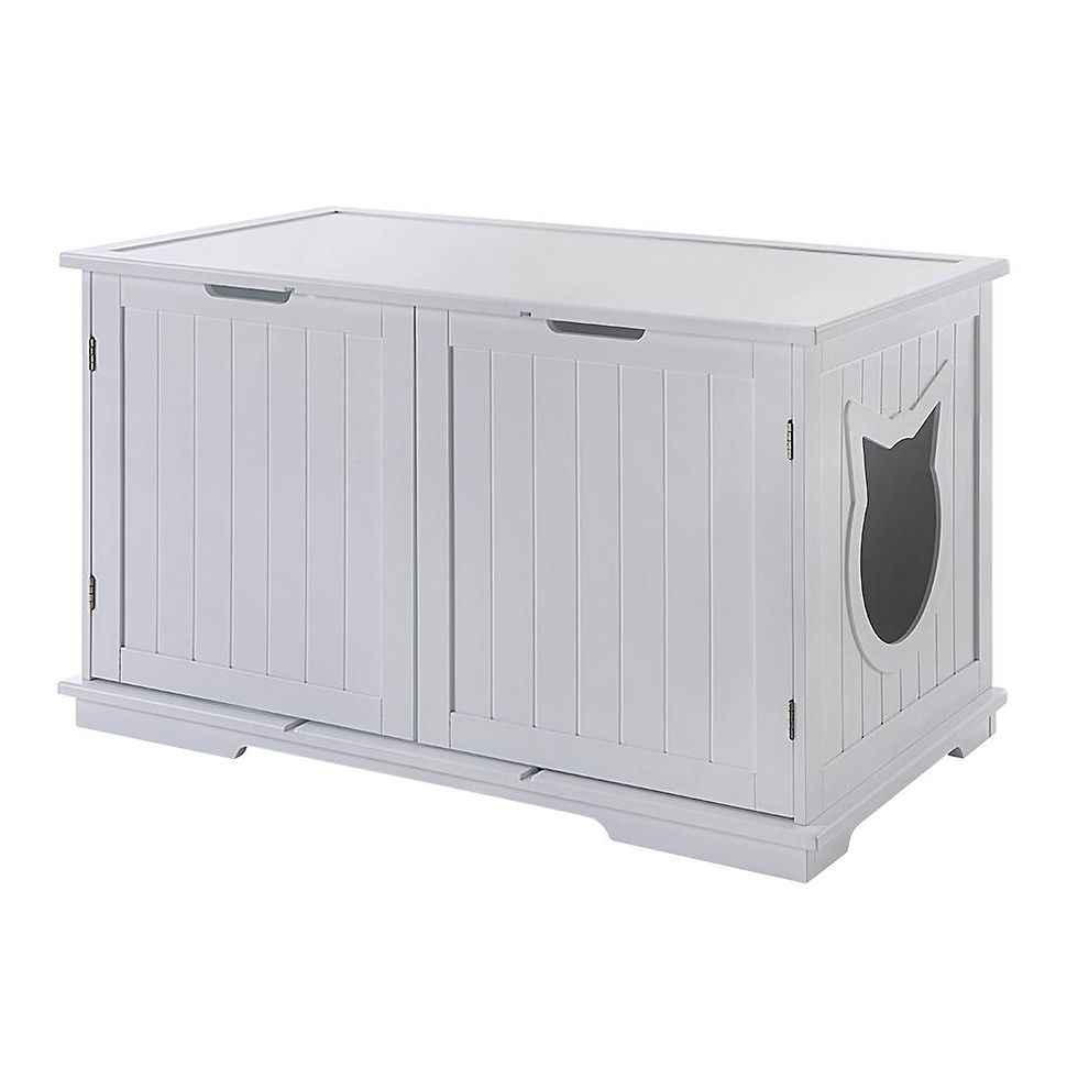 サムネイル： X-Large Cat Washroom Bench Litter Box Enclosure Fu