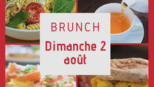 Dimanche 2 août on commence bien le mois avec une composition fraîche et gourmande. 🍹Jus d'Orange pressé ou jus de carottes, orange et citron 🍹 Café ou thé 🍹 Salade de pâtes tomates cerises, tomates séchées et mini boursin 🍹 Croissant beurre et confiture 🍹 Egg muffin (oeufs brouillés, Bacon, cheddar) OU toast oeuf/saumon crème d'avocat.