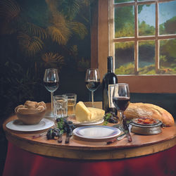 Table Francaise aux 3 verres 18ème