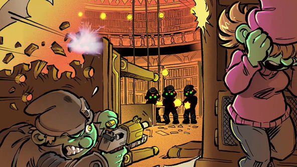 Shpunk Runner 2066 est une bande déssinée satyre dystopique et futuriste écrite par Rémi Hoffmann et déssinée par Guillaume Albin. Les shpunks sont des millions et vivent dans des mégalopoles étouffantes, dont la plus grande est Shpunk City, loin de l’image du petit village idyllique. Shpunk Runner 2066 Shpunk Runner 2066 Connaissez vous les Shpunks ?

Bien sûr inspirés par les nombreuses histoires de lutins des différents folklores classiques . Nous avons imaginé comment un peuple de petits lutins verts typique de la fantasy, vivant dans un mignon village caché dans la forêt, aurait évolué 2000 ans plus tard suite à la disparition des humains et de la magie.

 

Dans cette satyre dystopique & futuriste, les shpunks sont des millions et vivent dans des mégalopoles étouffantes, dont la plus grande est Shpunk City, loin de l’image du petit village idyllique.

 

Clifford Shpunk (un détective privé collaborant avec la police) est envoyé dans les bas-fonds, à la rencontre de l’indic’ d’un potentiel nouveau réseau de trafiquants de Champ'z (consommés comme monnaie et divers usages).

 

Il va finalement tomber sur le Dr Ambrosius Shpunk (chercheur en Langues anciennes à l’université de Shpunkatonic), lui-même poursuivi par des sortes de Psycho-Shpunks devenus fous.

 

Clifford ne pourra sauver le docteur et fera finalement équipe avec son assistante : Dibia Shpunke , étudiante à l'université de Shpunkatonik pour décrypter le mystère entourant ses recherches.

 

mais un drame bien plus grave se déroule, remettant en cause jusqu’à l’origine même des Shpunks...

Shmurf Runner 2066
L'équipe
Rémi Hoffmann
le scénariste
Rémi Hoffmann
Linkedin
Instagram
Facebook
Rémi Hoffmann est un réalisateur, scénariste et monteur vidéo, né en 1980, qui a grandi en île de France. Il travaille depuis 22 ans en publicité, clip, fiction, corpo. Il dessine aussi (portrait, story-board) et depuis peu exerce la 3D.

Après de nombreux travaux personnels sur des scénarios de bandes dessinées, dont une œuvre intitulée «horrific fantasy” en 2002 qui avait été retenue dans un premier temps par les éditions Soleil, ainsi que des études en Scénario et Critiques (Licence à Jussieu Paris 8). Il a co-écrit un long métrage “Les Seigneurs d’Outre Monde “ (2h20) Le film ,qu’il a réalisé aussi, fut auto-produit et reçu plusieurs sélections en festivals, des diffusions TV et près de 800 000 vues sur internet.


Par la suite, il a écrit de nombreux sketchs pour des parodies de publicités, des teasers d’événements, des vidéos de brand content, des messages informatifs fictionnalisés.
ainsi qu’une bible et un épisode pilote de série policière fantastique. Il a co-écrit et réalisé un épisode pilote de mini série avec Bernard Werber. “Nos Amis les humains.”
 

Depuis 2 ans il travaille en écriture/réalisation avec Gilbert Platel, sur un long métrage de comédie sociale “ La Famille Arc en Ciel” Flandres Seine Production.( projet en cours). et développe à présent un autre long métrage «Old Balls» Une comédie dans l’univers du Football.


Parallèlement il a écrit plusieurs scénarios de courts métrages :

“la chimère des océans” (15 m) dans l’univers de la piraterie. (Destiné à l’animation)

“Dans les tranchées” (10 mn) dans l’univers de la première guerre mondiale.

“Machine Mentale” (durée 18-20mn) dans un univers victorien/ de science fiction.

Guillaume Albin
le DEssinateur
BD c'est
Instagram
Facebook
Guillaume ALBIN, né en 1982, exerce la profession de dessinateur, illustrateur et scénariste depuis 2008 pour les éditions (successivement) Soleil, Médiaspaul, Oriflamme, Clair de Lune, le Grimoire et UltraBD, sur des titres de BD (Snorry et Mâchefer, La porte des anges, La malédiction de tirlouit, Les sbires du donjon de Naheulbeuk, La diagonale des fous, Le Tour du MontBlanc), des livres de JdR (brain soda 2, Le grand bestiaire de la Terre de fangh) et des livres dont vous êtes le héros (La geste de Gurdil T1 et T2).

Ses productions les plus connues concernent l’Univers de la Terre de Fangh (le Donjon de Naheulbeuk, créé par John Lang), auquel il contribue régulièrement. Les genres qu’il aborde sont toutefois variés : spiritualité, fantastique, sport, fantasy parodique... adaptant son trait aux besoins du sujet traité.

 

Ses projets actuels : Le premier récit long de «Donjon Service» créé avec Olivier Caïra, des récits épisodiques concernant les personnages célèbres de la Terre de Fangh, de la BD d’humour dans l’Egypte ancienne avec «MUMMYZ»... Tout cela, à retrouver sur sa page Patreon (www.patreon.com/guillaume_albin).

 

Vous pouvez également le contacter sur Facebook pour des ouvrages dédicacés.

​

«Snorry & Mâchefer» (Ed. Soleil) - «La porte des anges» (Ed. Médiaspaul) – 2 tomes - «La Malédiction de Tirlouit» (Ed. Clair de Lune) – 2 tomes - «Les sbires du Donjon de Naheulbeuk» (Ed. Clair de Lune) – 2 tomes - «La geste de Gurdil» (Ed. Le Grimoire) – 2 tomes - «Le grand Bestiaire des environs de la Terre de Fangh» (Ed. Le Grimoire) - «La Diagonale des Fous» ( Ed. UltraBD) - «Le Tour du Mont-Blanc» (Ed. UltraBD)
MEJ (Feu nouveau, Jeunes témoins), Tournesol, Casus belli (avec la série «Donjon Service», créée avec Olivier Caïra)

Cyril Vincent
le Coloriste
BD c'est
Cyril VINCENT a une longue carrière de colorisation dans l'univers de la BD.
Il a travaillé parmi les plus grands éditeurs : Soleil, Delcourt, Le Lombard, Dupuis, Jungle, etc...
Et notamment sur des séries comme Lanfeust de Troy, Marlysa, Assassin's Creed. Une partie cruciale dans notre BD où l'ambiance lumineuse jouera un rôle majeur.

pour les éditions Soleil :
Angor, Forêts d’Opale (Les), Lanfeust de Troy, Luuna, Tykko, Shloka, Ploneïs l’incertain, Ogres, Marlysa , etc...


Pour les éditions Delcourt :
Un pour tous ! La jeunesse des Mousquetaires, Tony - L’enfant des rivières
 

Pour Les éditions Jungle :
Bohemian Galion, Jappeloup, Champions d’Albion (Les)
 

Pour les éditions Le Lombard :
Un escalier de sable
 

UltraBD éditions :
Tour du Mont-Blanc (Le), Diagonale des Fous (La)
 

Pour les éditions Dupuis :
Les Zindics anonymes
 

Ubisoft :
Assassin’s Creed
 

Pour les éditions Nathan :
Strom
 

A aussi Participé à la colorisation de personnage pour le jeux Urban Rivals