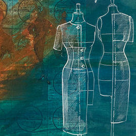 Catherine Lemetteil - Arts textile et cuir - Au fil de l'art - 15 Avenue Jean-Jacques Rousseau 78420 Carrières-sur-Seine - Styliste modéliste pour le prêt-à-porter femme et enfants pendant 10 ans, j’ai ensuite enseigné à l’académie de Paris, la conception de vêtement flou, tailleur et vêtement de peau. Actuellement je peins et réalise des appliques murales faites de textiles et de cuirs dans un esprit patchwork contemporain. La nature et les vues aériennes m’inspirent.